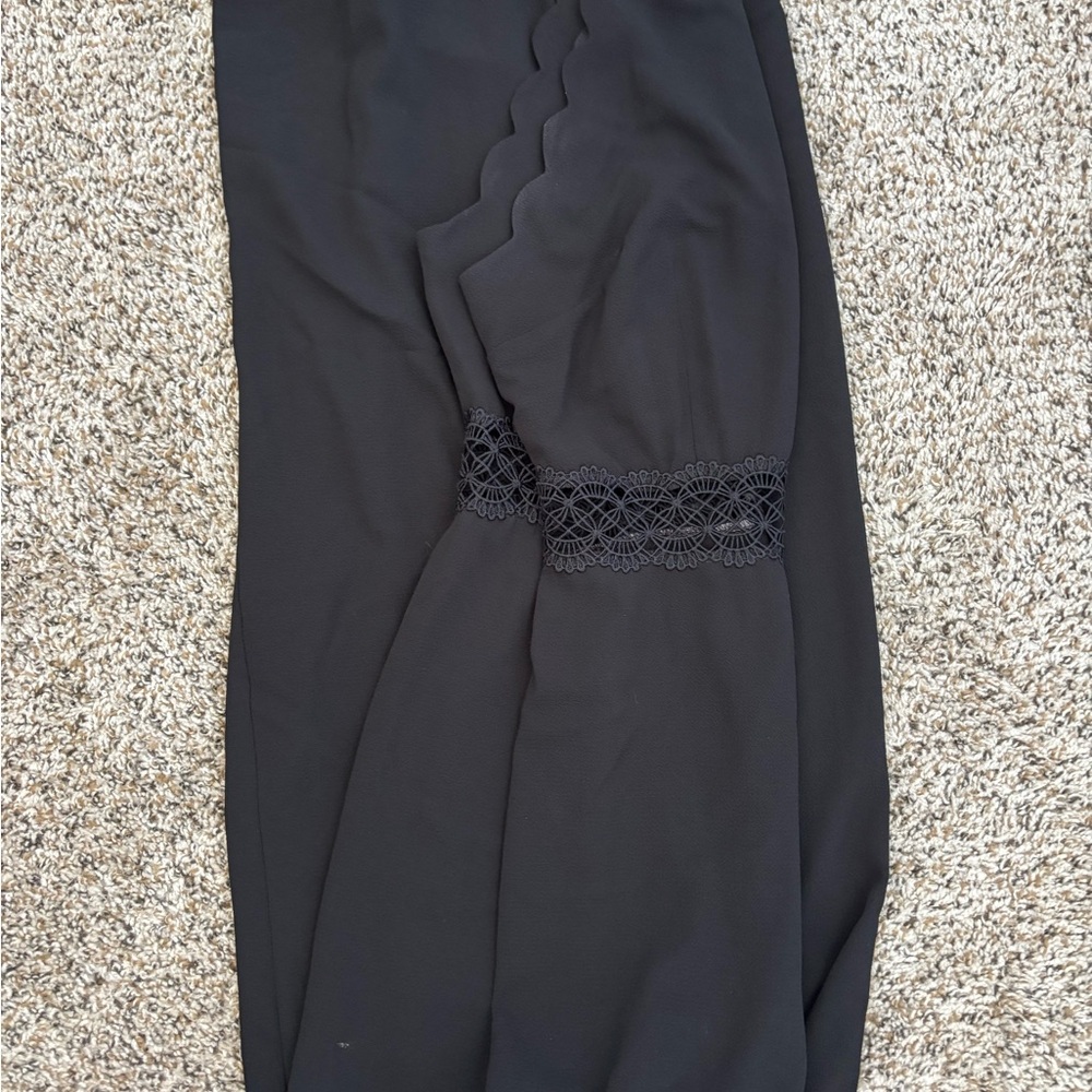 Elegant Black Jumpsuit with Lace Detail